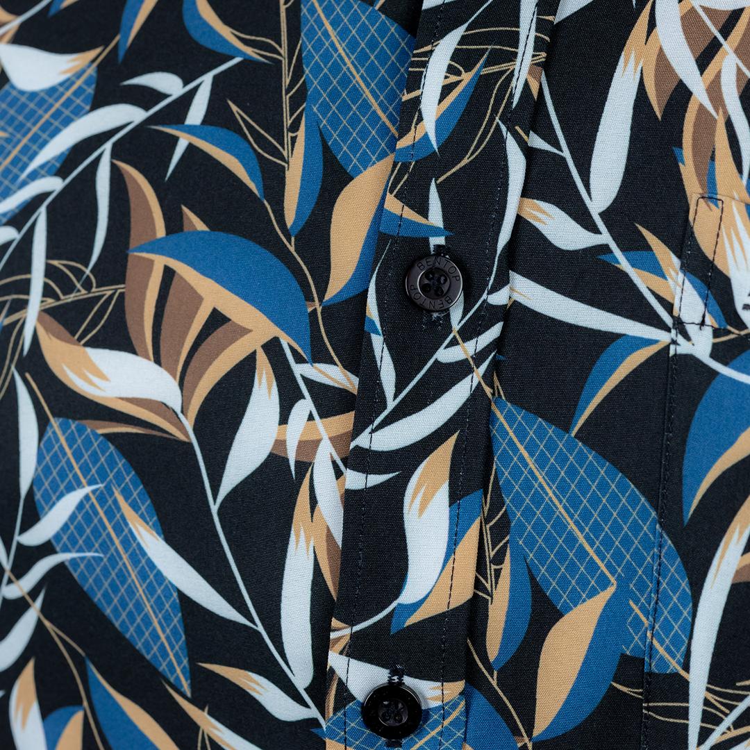 Baju Kemeja Bunga/Floral design Bentop Modern Floral Batik Short Sleeve