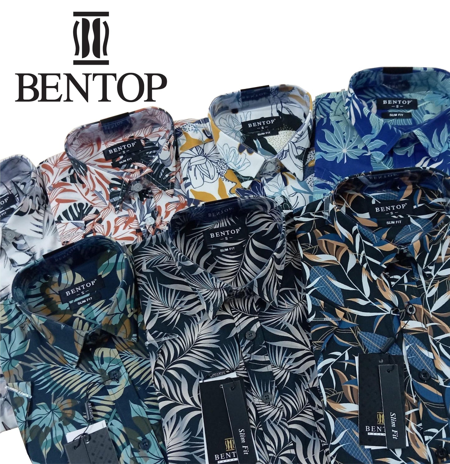 Baju Kemeja Bunga/Floral design Bentop Modern Floral Batik Short Sleeve