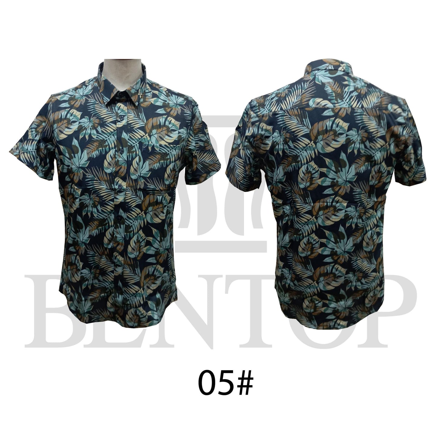 Baju Kemeja Bunga/Floral design Bentop Modern Floral Batik Short Sleeve