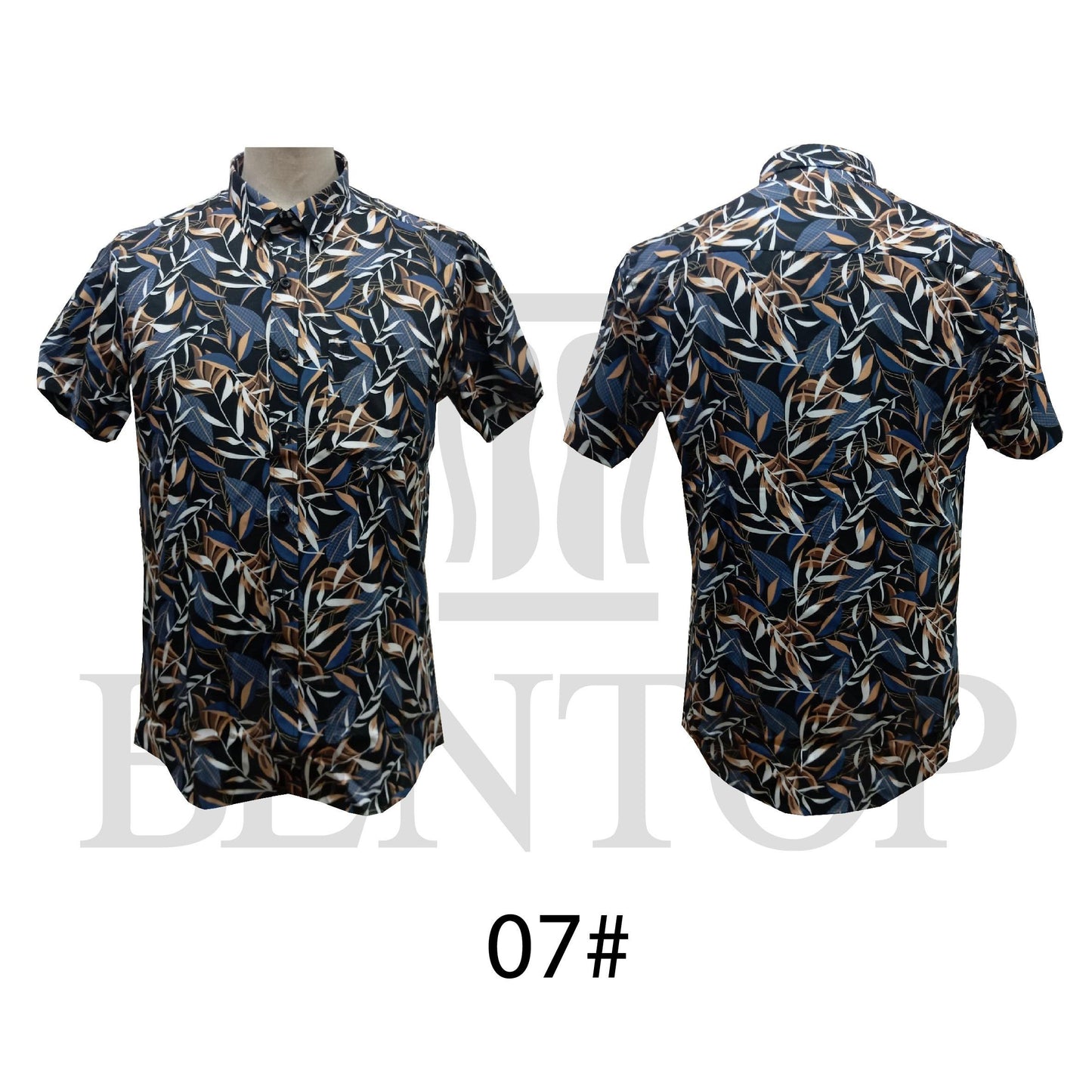 Baju Kemeja Bunga/Floral design Bentop Modern Floral Batik Short Sleeve