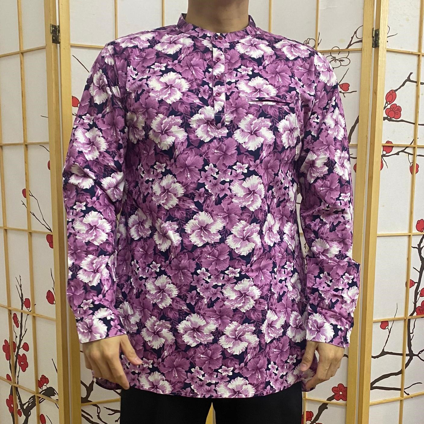 BENTOP Kurta Bunga/Floral design Slim Fit