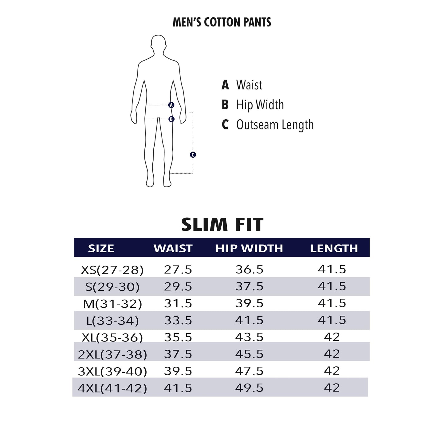 BENTOP Cotton Long Pants- Slim Fit