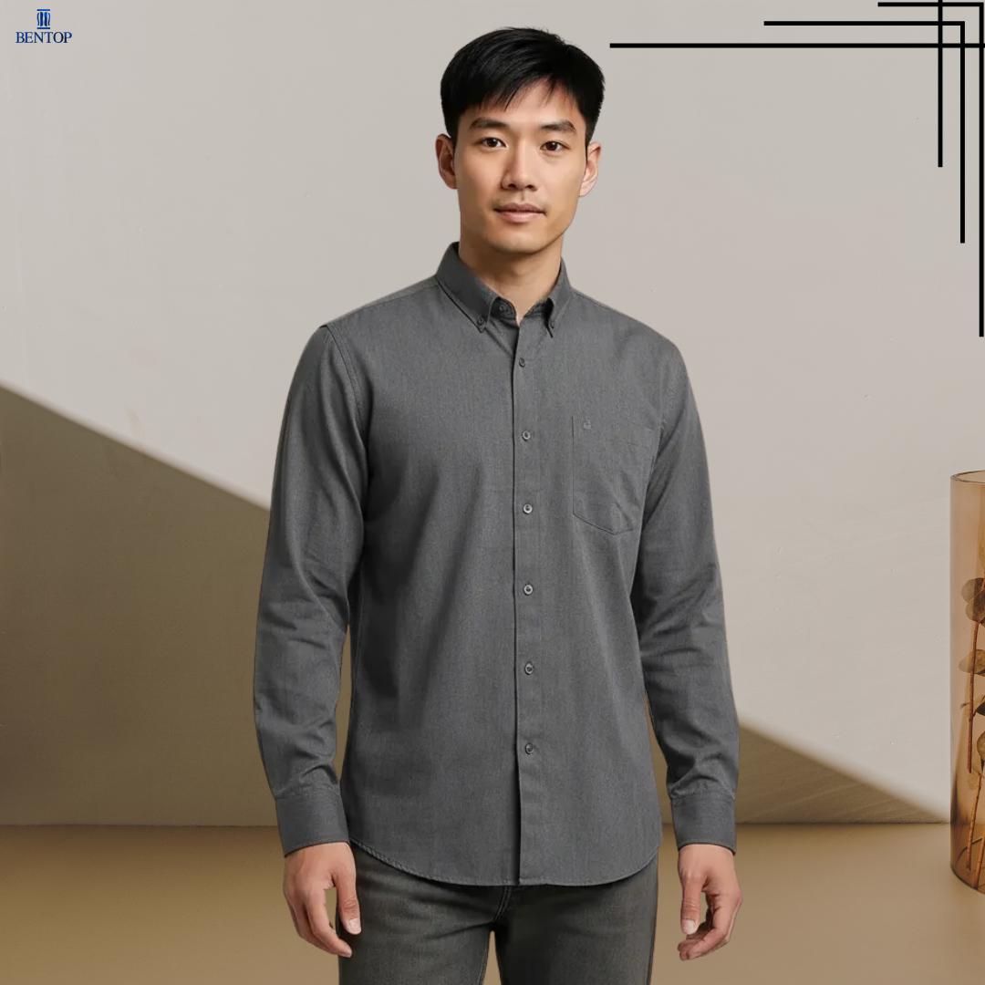 Bentop Shirt Long Sleeve Regular Fit N0664M-D
