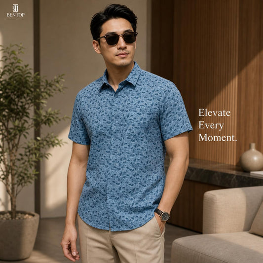 BENTOP Baju Batik Modern  Short Sleeve Slim Fit Series Nilam [5]