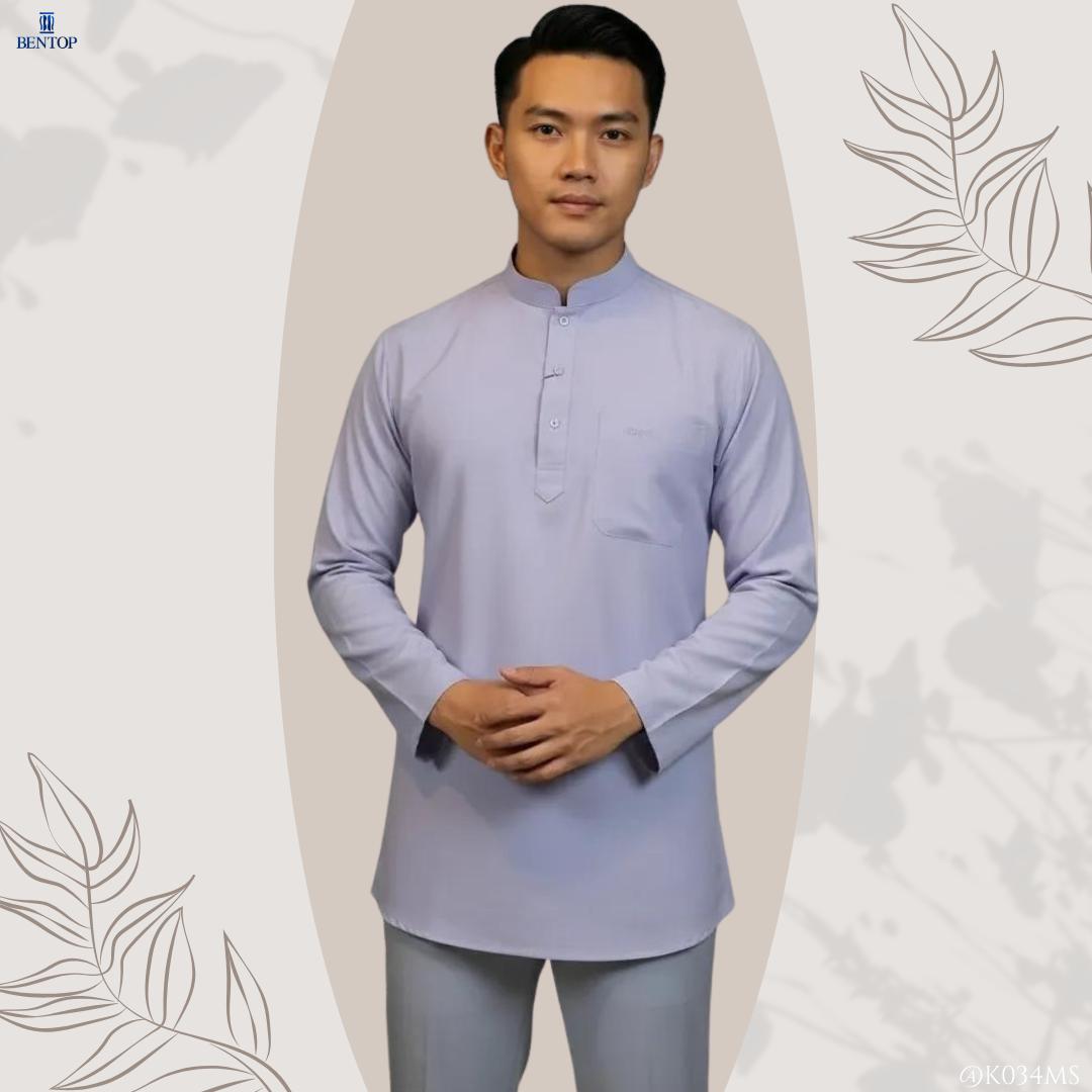 BENTOP Kurta Slim Fit  Cotton Fabric  Dewasa - Pakaian Lelaki