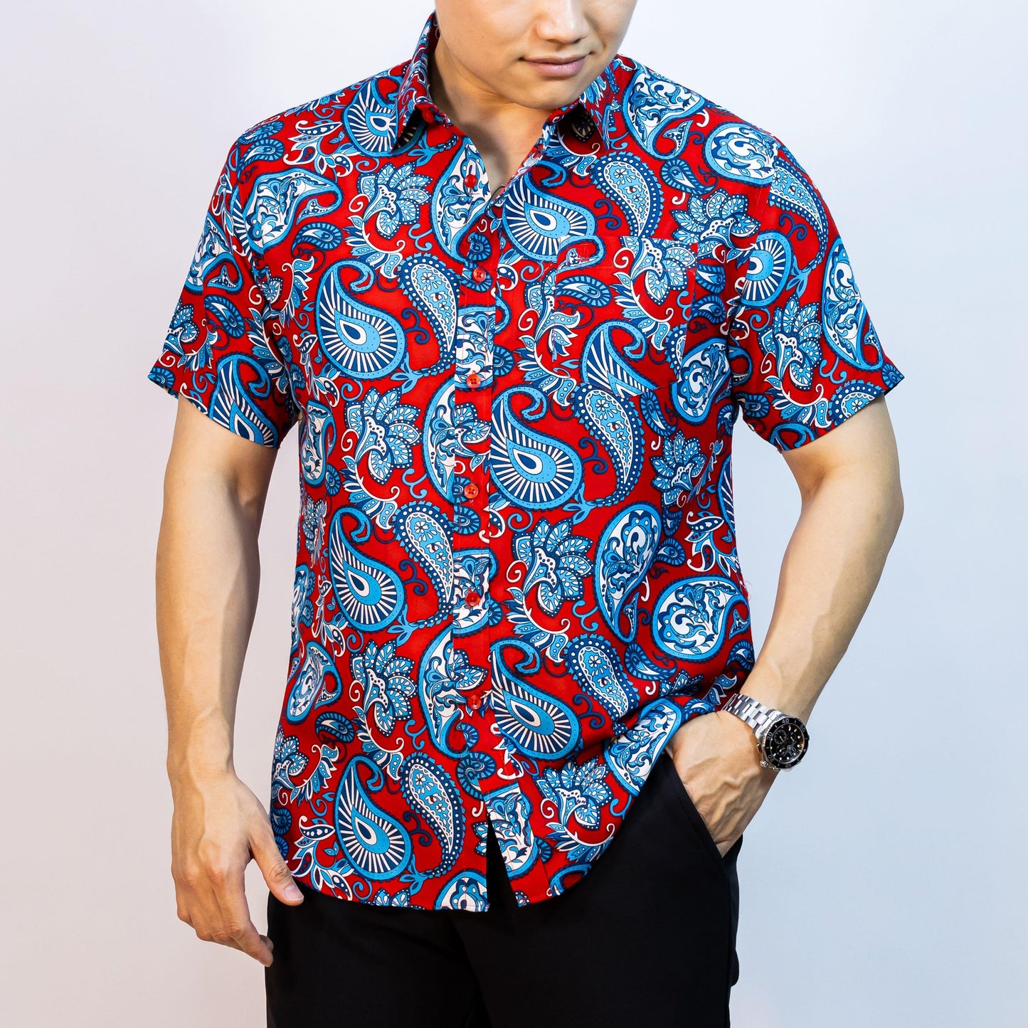 BENTOP Batik Modern Lengan Pendek Slim Fit Series Megat [2]