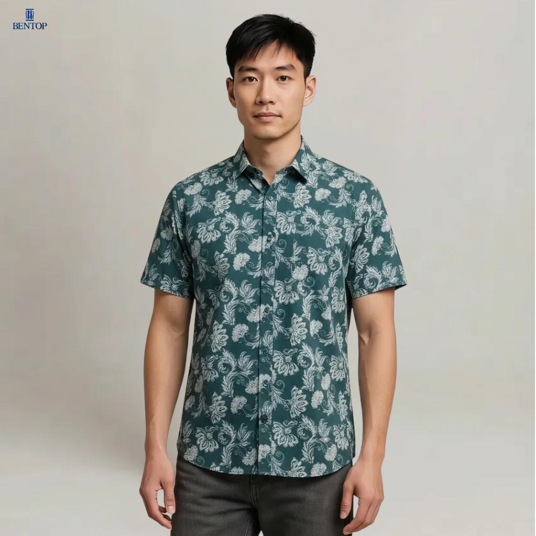BENTOP Baju Batik Modern Premium Short Sleeve Slim Fit Series Arjuna [3]