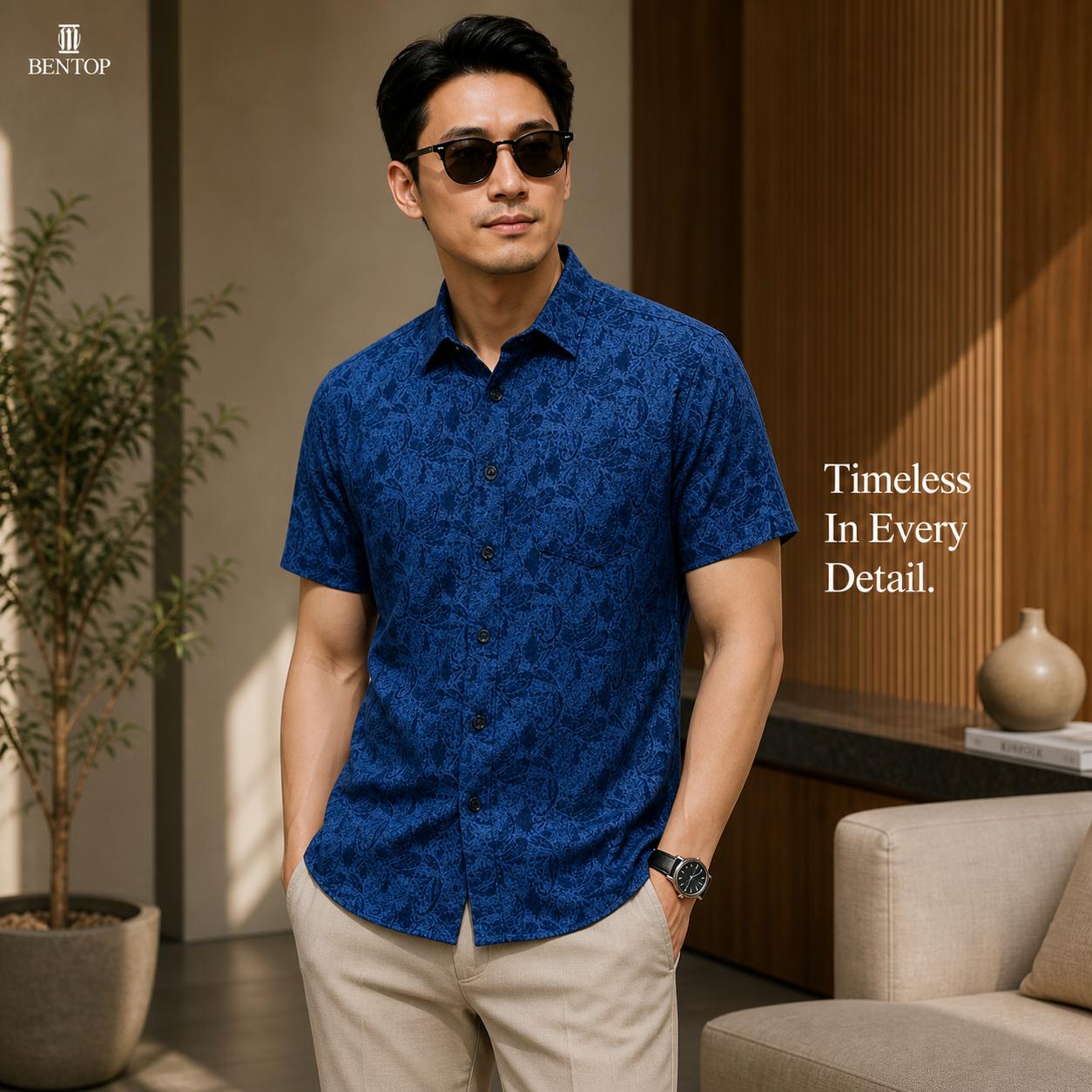 BENTOP Baju Batik Modern  Short Sleeve Slim Fit Series Nilam [5]