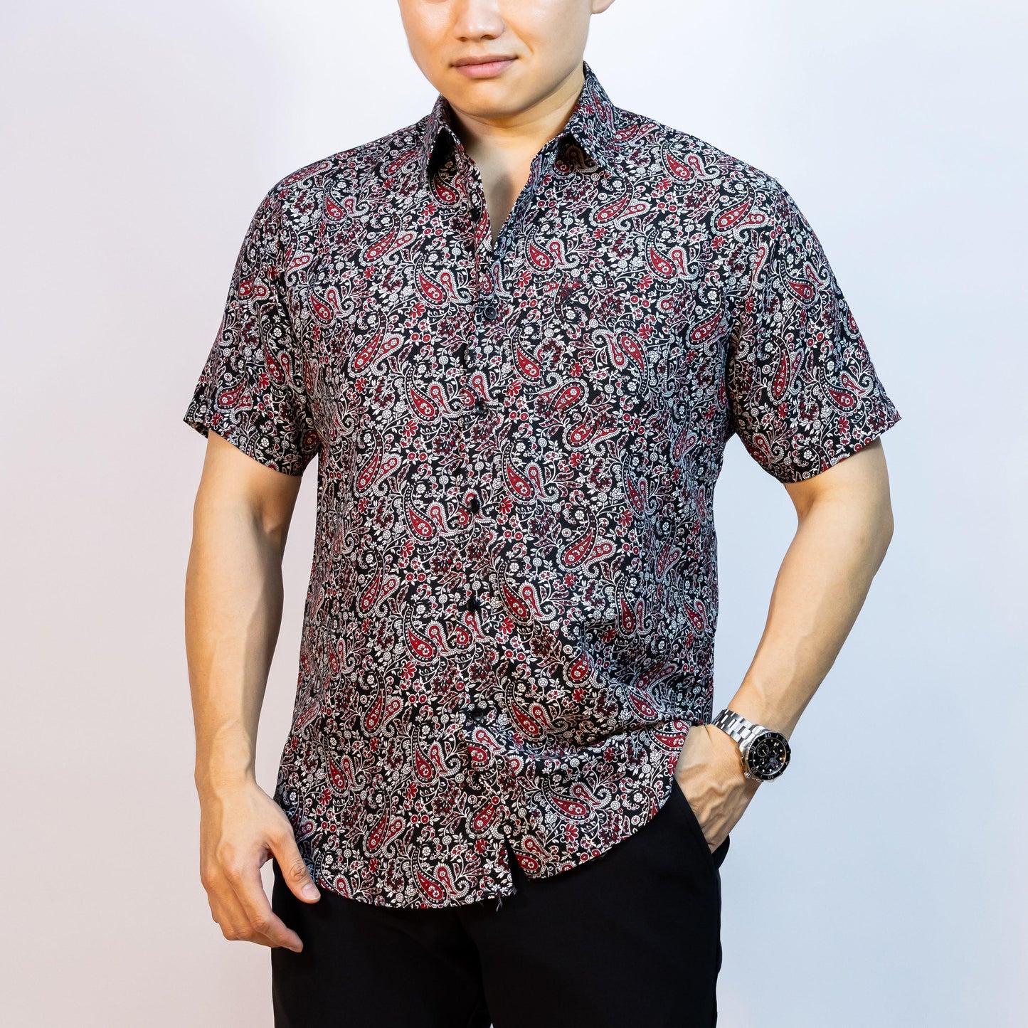 BENTOP Batik Modern Lengan Pendek Slim Fit Series Megat [2]