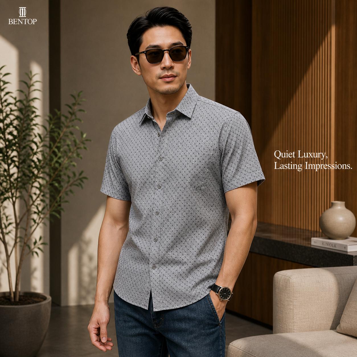 BENTOP Baju Batik Modern  Short Sleeve Slim Fit Series Nilam [5]