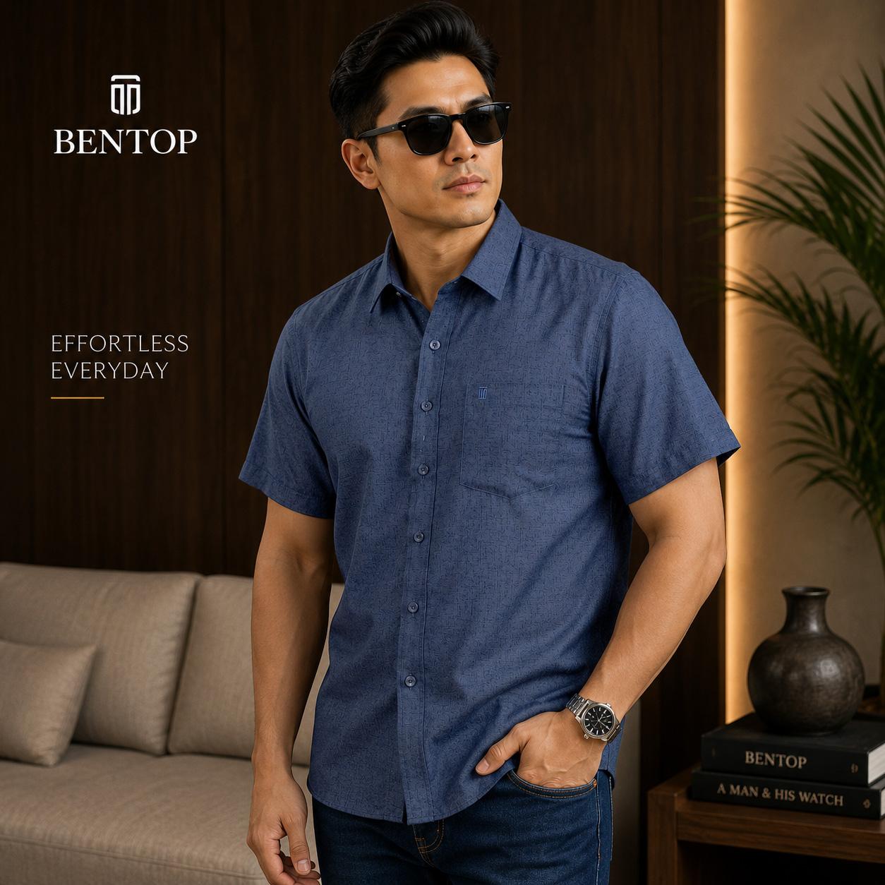 BENTOP Baju Batik Modern  Short Sleeve Slim Fit Series Nilam [5]
