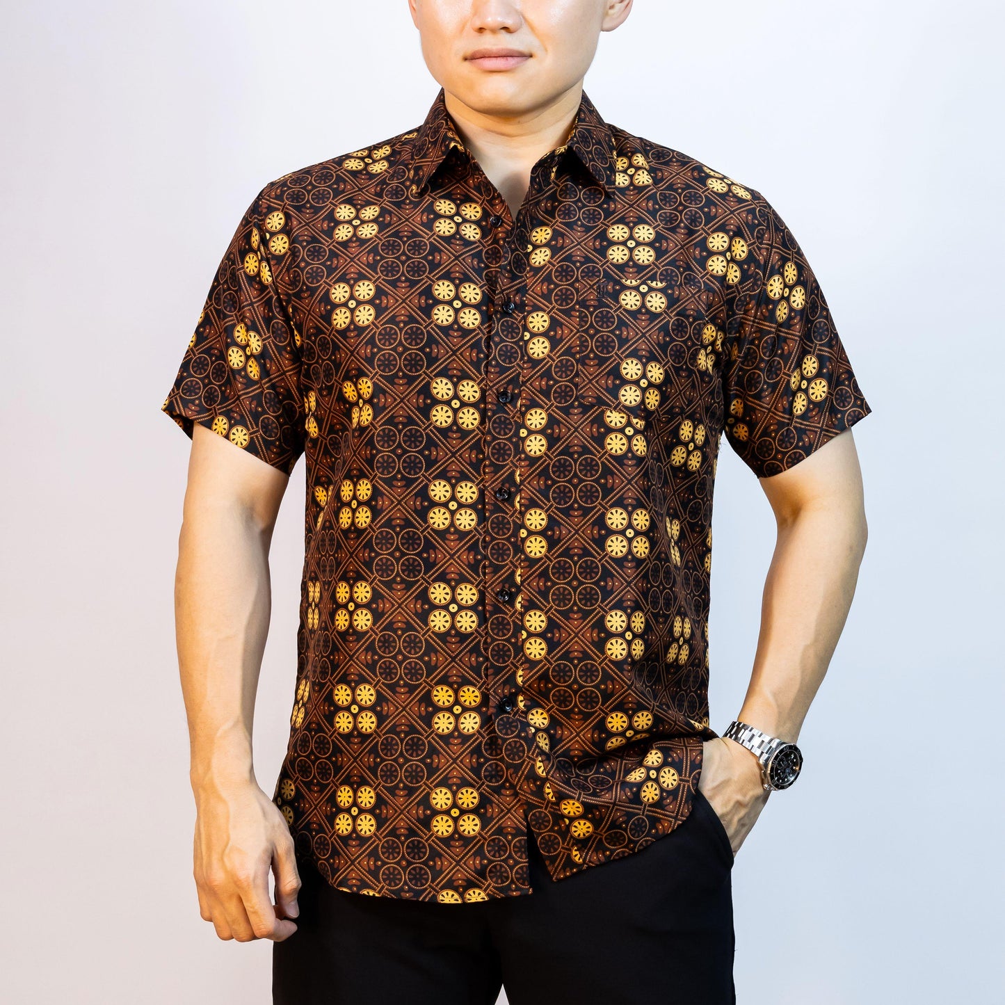 BENTOP Batik Modern Lengan Pendek Slim Fit Series Megat [2]