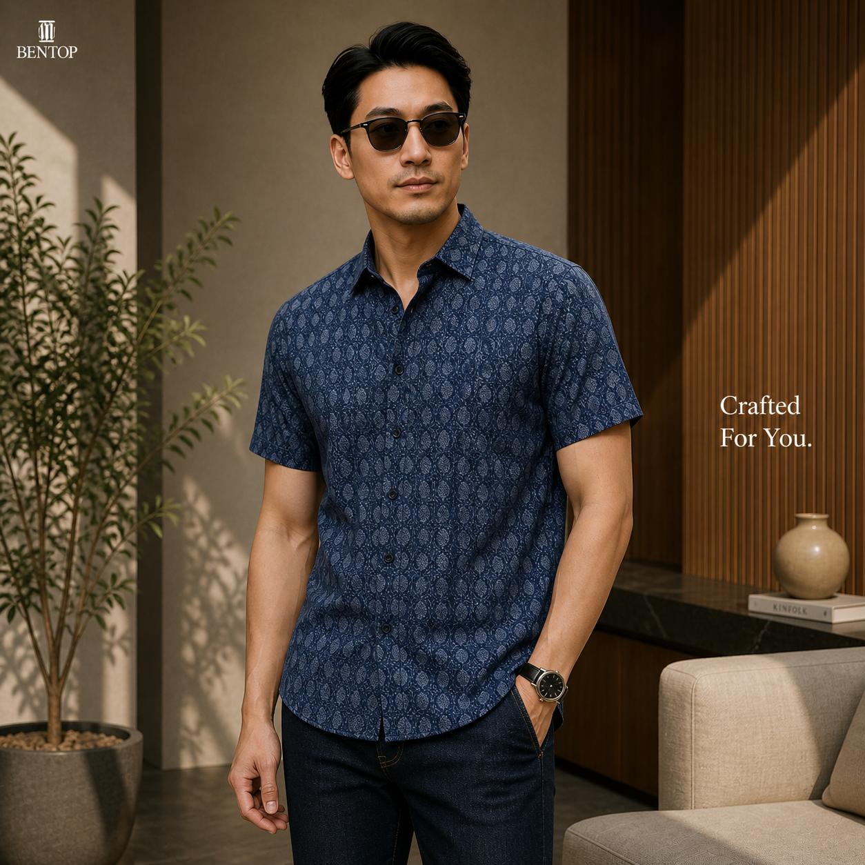 BENTOP Baju Batik Modern  Short Sleeve Slim Fit Series Nilam [5]