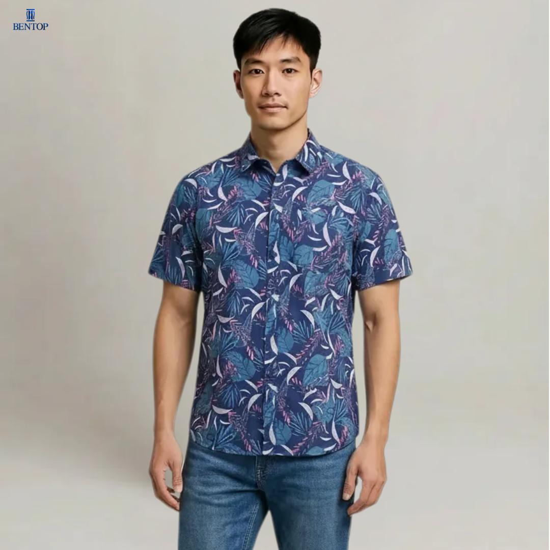 BENTOP Baju Batik Modern Premium Short Sleeve Slim Fit Series Arjuna [3]