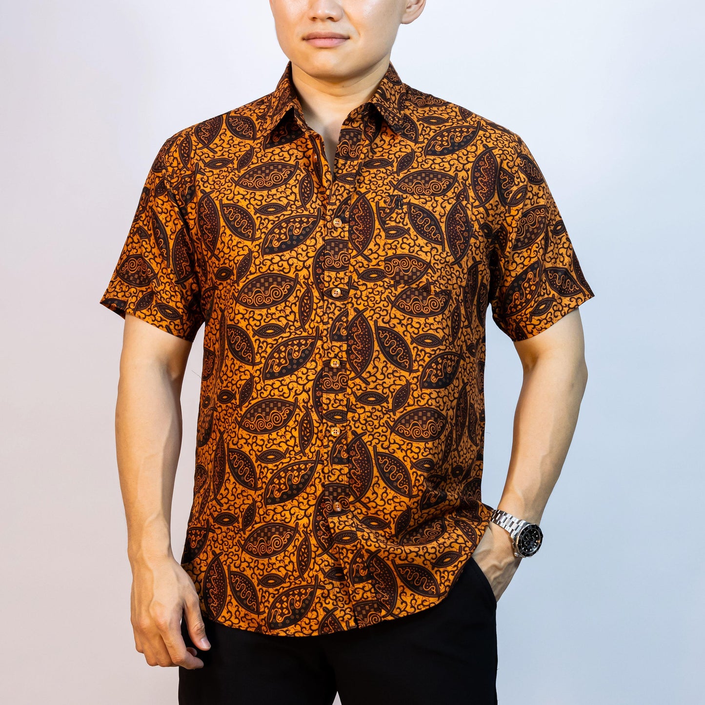 BENTOP Batik Modern Lengan Pendek Slim Fit Series Megat [2]