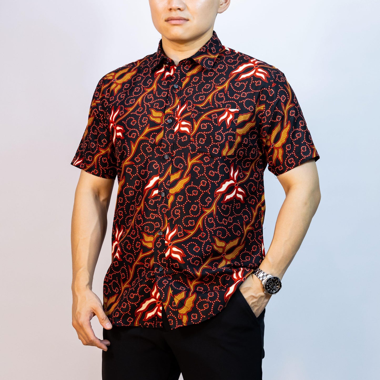 BENTOP Batik Modern Lengan Pendek Slim Fit Series Megat [2]