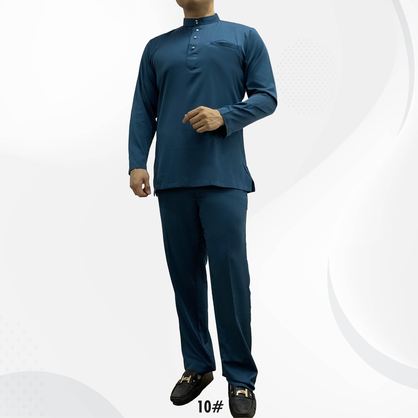 Bentop Baju Melayu Dewasa Pocket #08-#15 Series Cotton Drill Modern Fit  - Ready Stock Malaysia