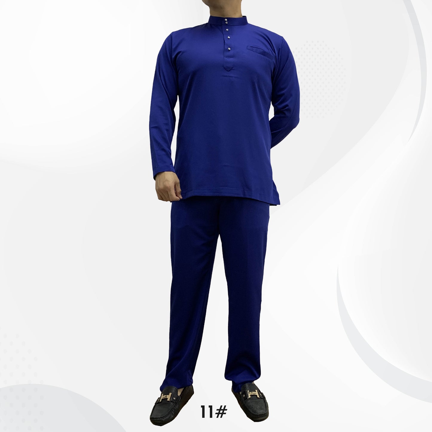 Bentop Baju Melayu Dewasa Pocket #08-#15 Series Cotton Drill Modern Fit  - Ready Stock Malaysia