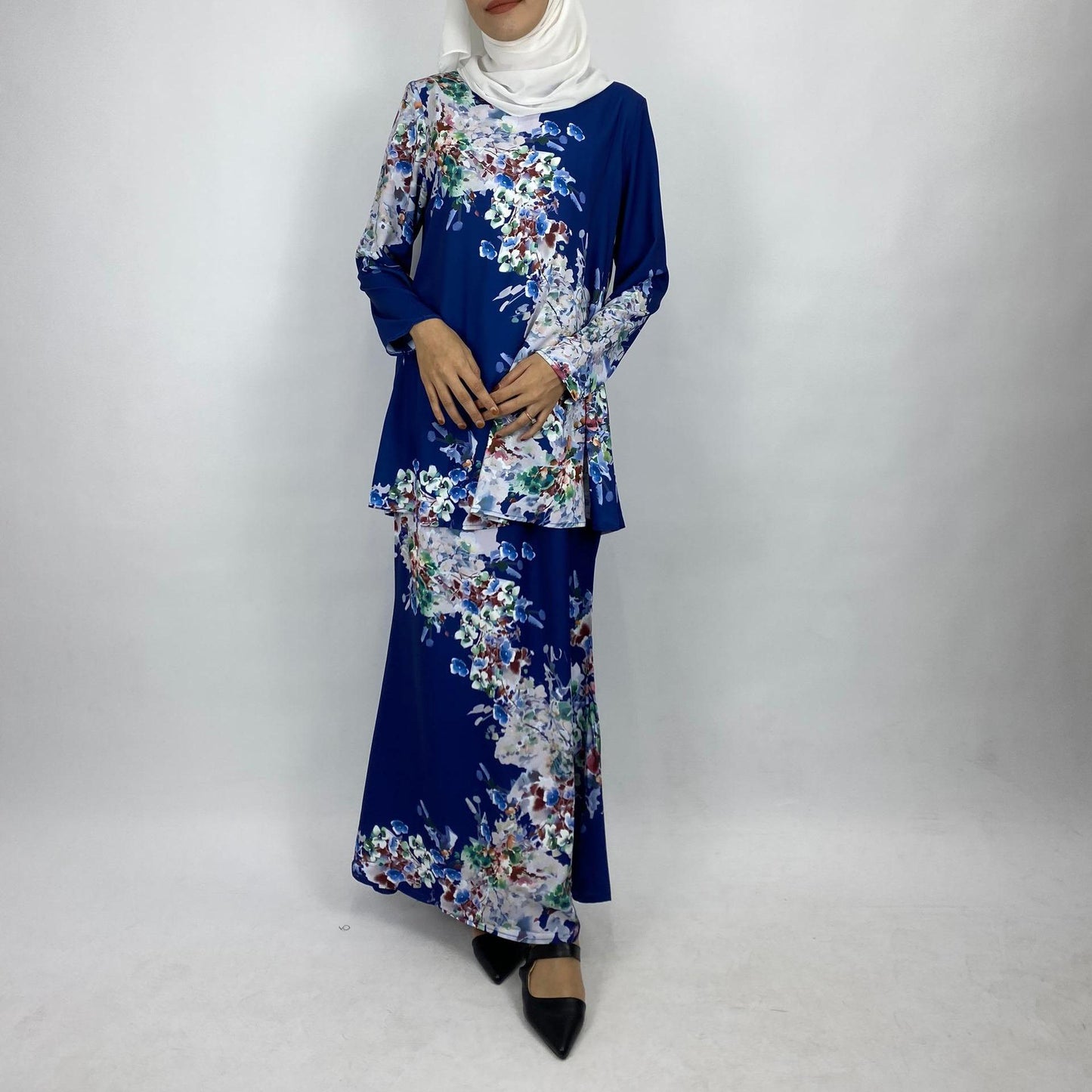 Bentop Baju Kurung Dewasa Modern Fit Series Set [2] Satin Fabric Wanita Family set 1