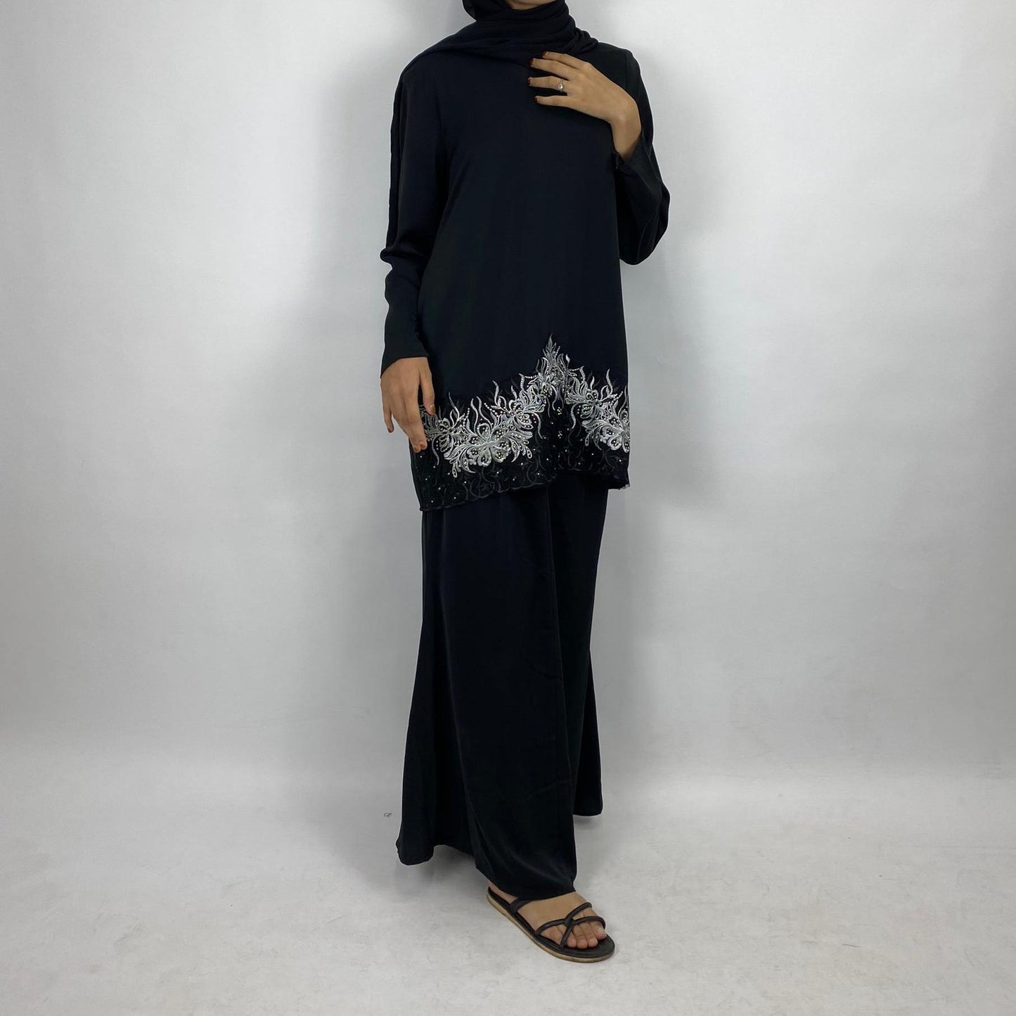 Bentop Baju Kurung Dewasa Modern Fit Series Set [2] Satin Fabric Wanita Family set 1