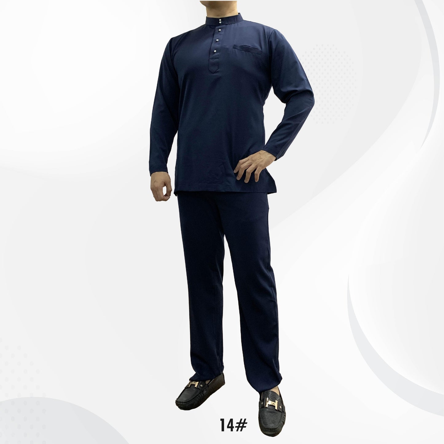 Bentop Baju Melayu Dewasa Pocket #08-#15 Series Cotton Drill Modern Fit  - Ready Stock Malaysia