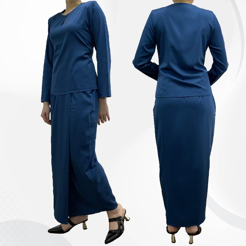BENTOP Baju Kurung Kedah Dewasa Slim Fit Satin Fabric