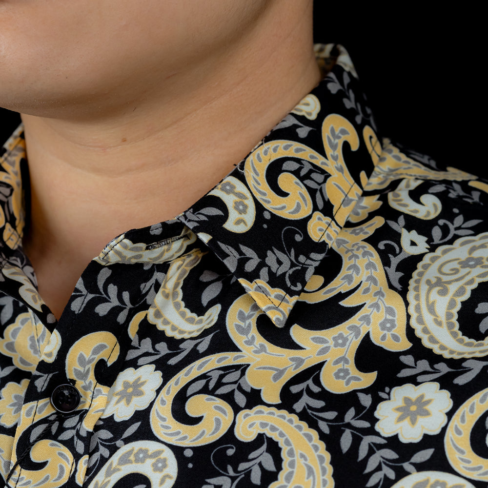 BENTOP Batik Modern Slim Fit Series [3] Baju Kemeja design lengan pendek Modern Floral Batik Short Sleeve