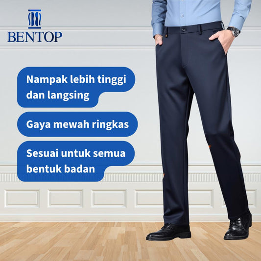 BENTOP Slack Straight Cut V2 - Seluar Slack Bisnes Kasual Potongan Lurus Panjang
