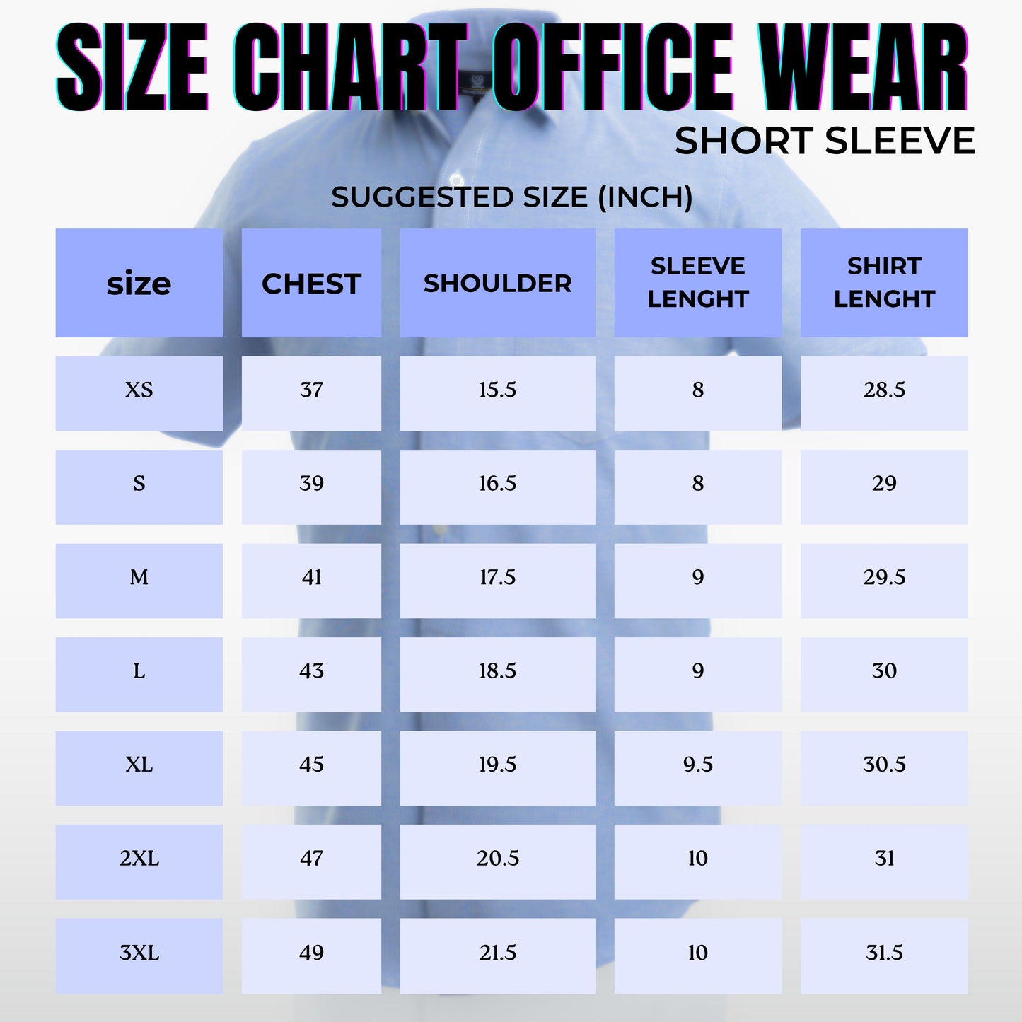 BENTOP Shirt Short Sleeve Slim Fit Oxford