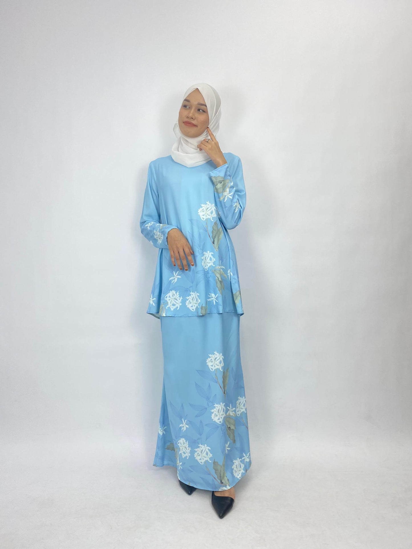 Bentop Baju Kurung Dewasa Modern Fit Series Set [2] Satin Fabric Wanita Family set 1