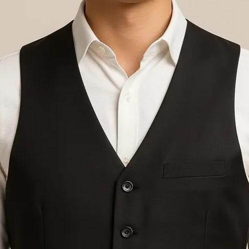 BENTOP Vest Formal Hitam Premium-V001