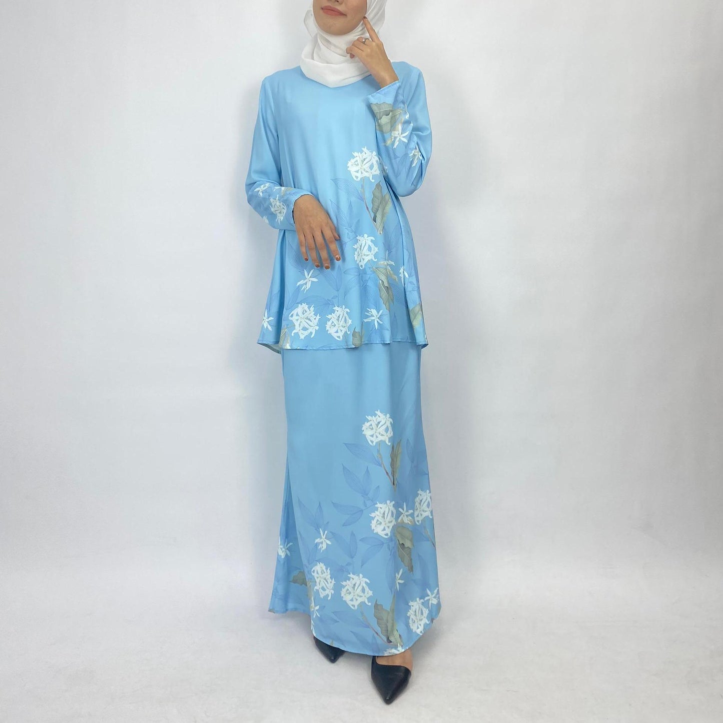 Bentop Baju Kurung Dewasa Modern Fit Series Set [2] Satin Fabric Wanita Family set 1