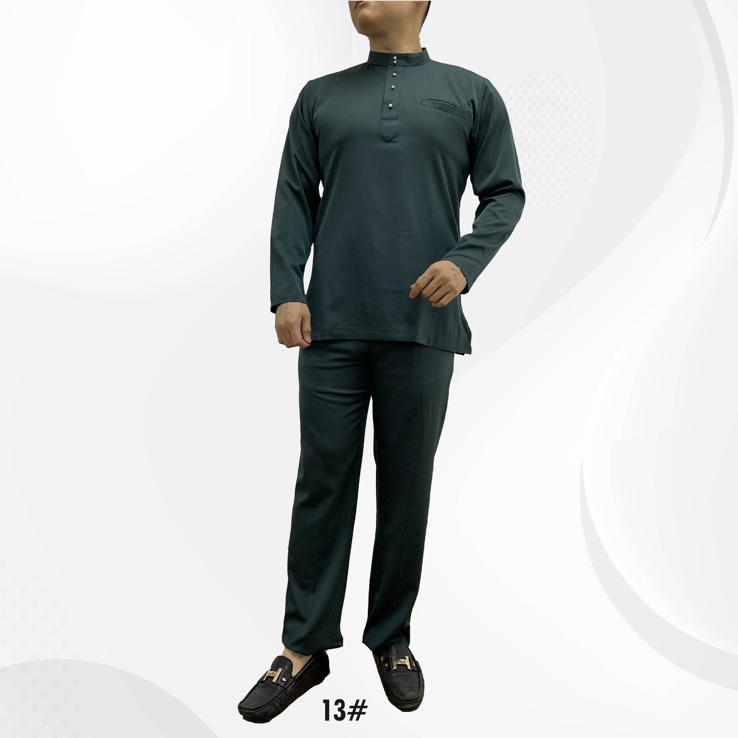 Bentop Baju Melayu Dewasa Pocket #08-#15 Series Cotton Drill Modern Fit  - Ready Stock Malaysia