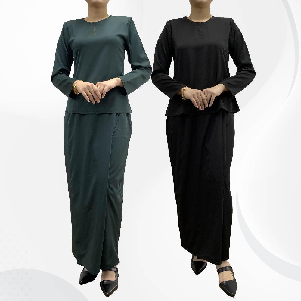 BENTOP Baju Kurung Kedah Dewasa Slim Fit Satin Fabric