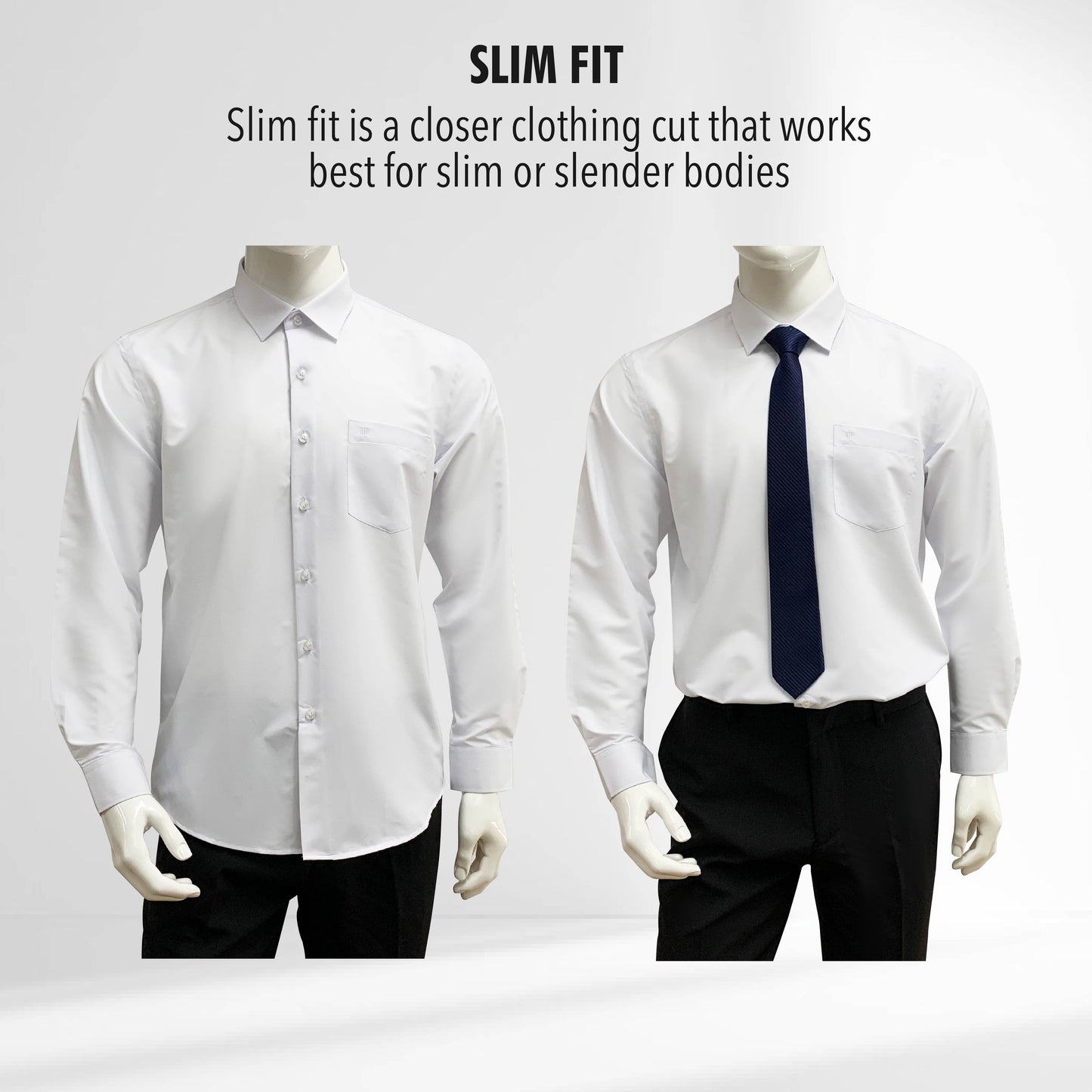 Bentop Long Sleeve Shirt Regular/Slim Fit White