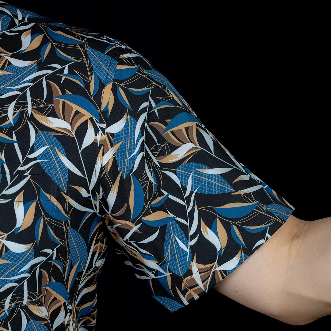 Baju Kemeja Bunga/Floral design Bentop Modern Floral Batik Short Sleeve