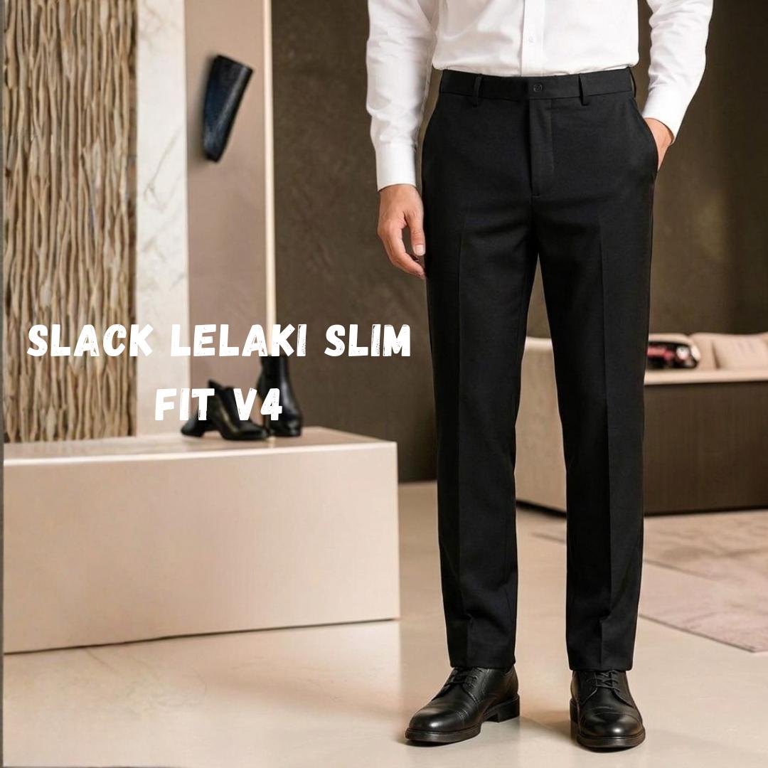 BENTOP Slack Lelaki Slim Fit V4-Seluar Slack Slim Fit