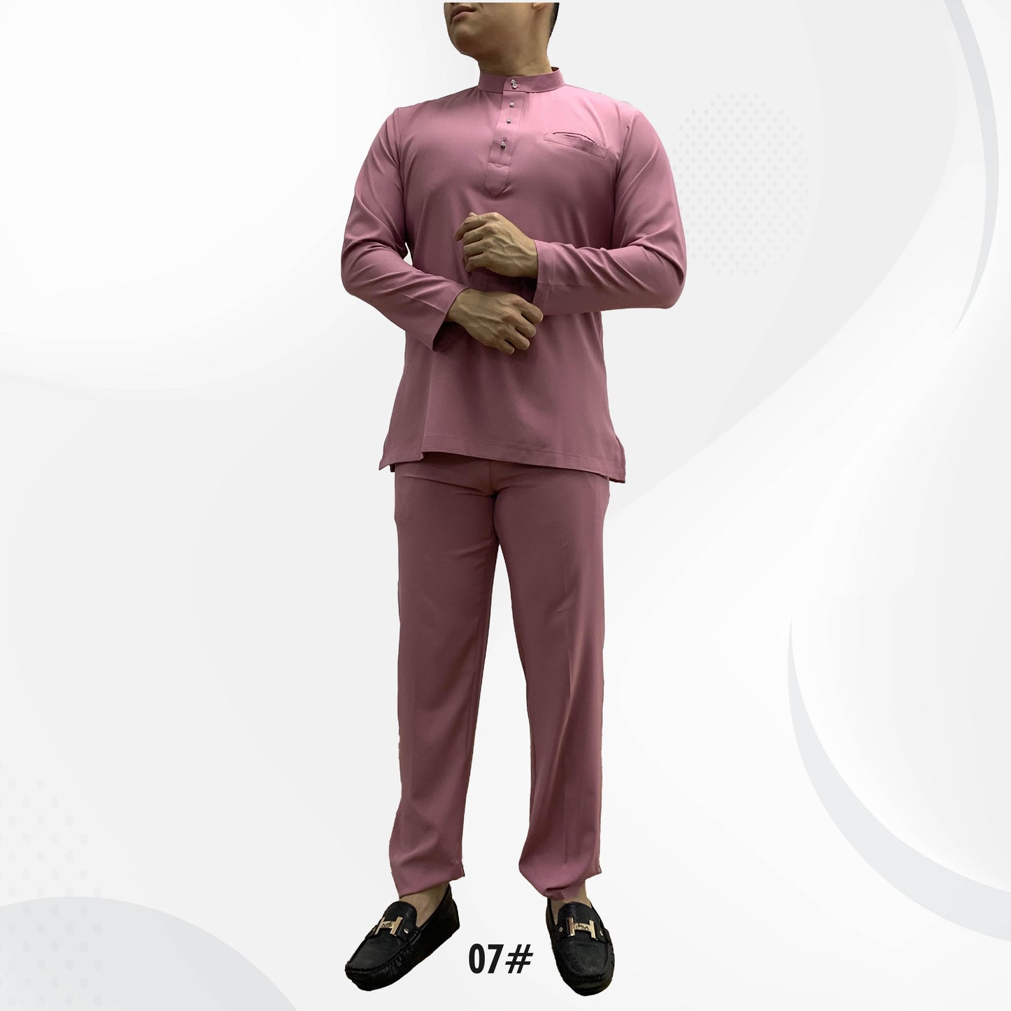 Bentop Baju Melayu Dewasa Pocket #08-#15 Series Cotton Drill Modern Fit  - Ready Stock Malaysia