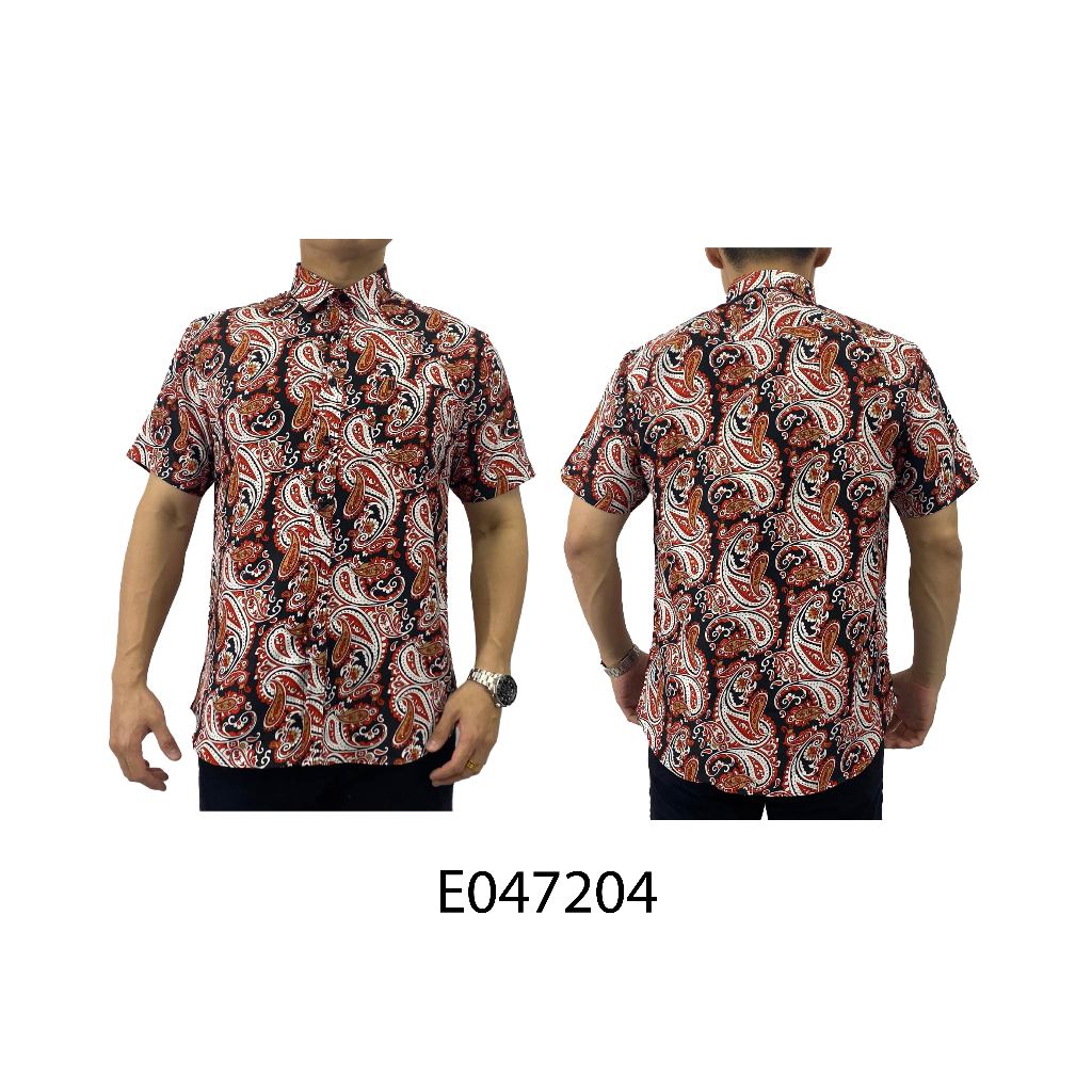 BENTOP Batik Modern Slim Fit Series [3] Baju Kemeja design lengan pendek Modern Floral Batik Short Sleeve