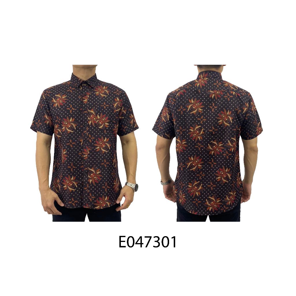 BENTOP Batik Modern Slim Fit Series [3] Baju Kemeja design lengan pendek Modern Floral Batik Short Sleeve