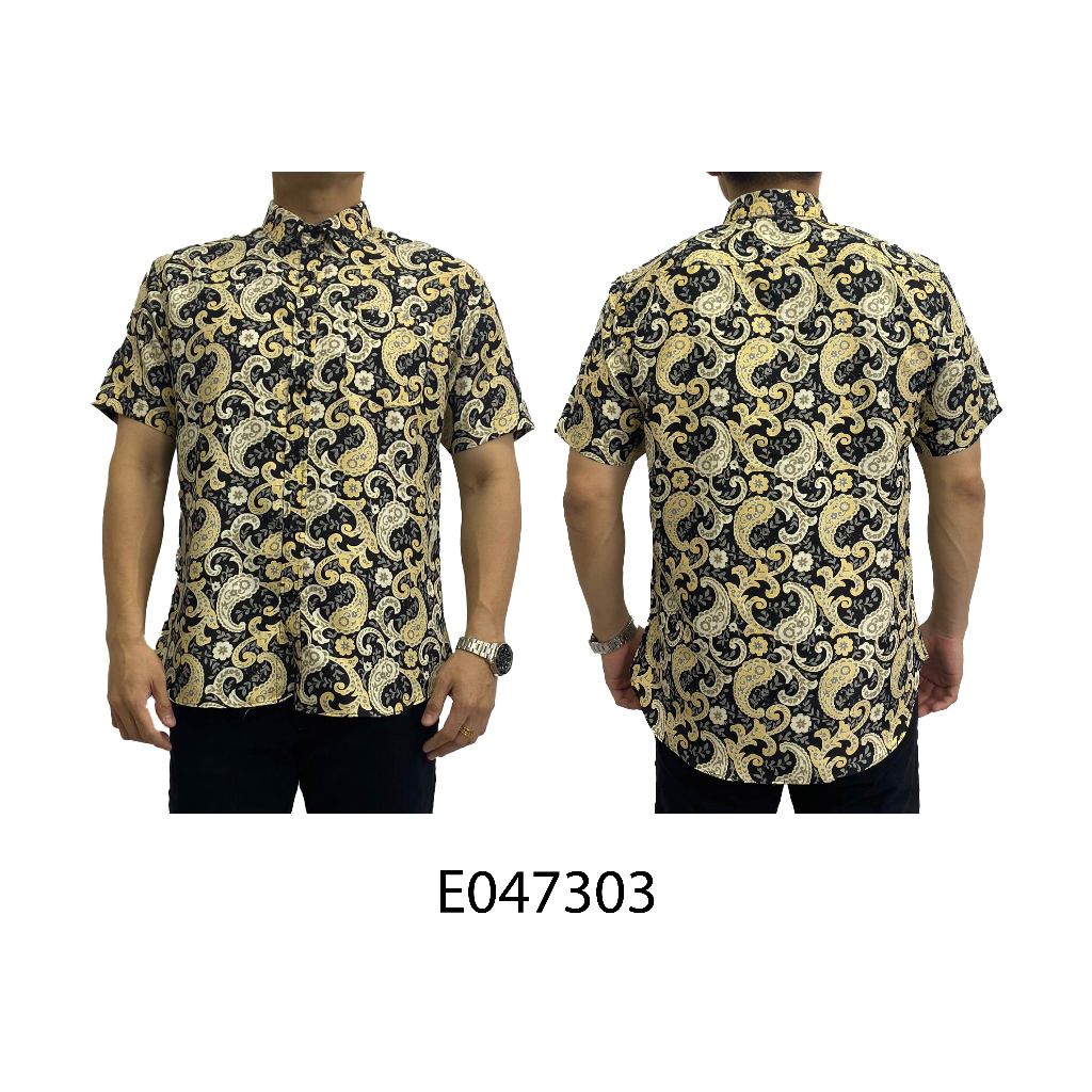 BENTOP Batik Modern Slim Fit Series [3] Baju Kemeja design lengan pendek Modern Floral Batik Short Sleeve