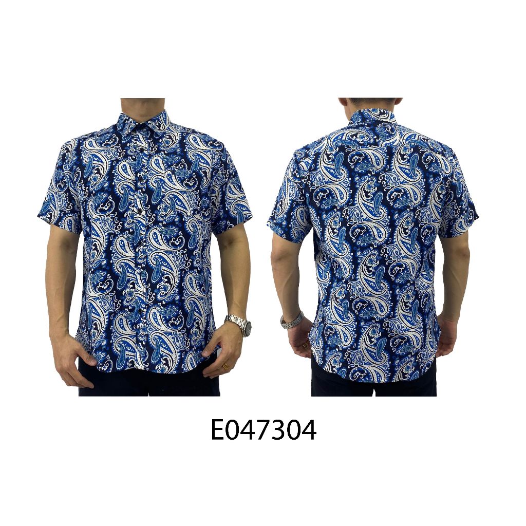 BENTOP Batik Modern Slim Fit Series [3] Baju Kemeja design lengan pendek Modern Floral Batik Short Sleeve