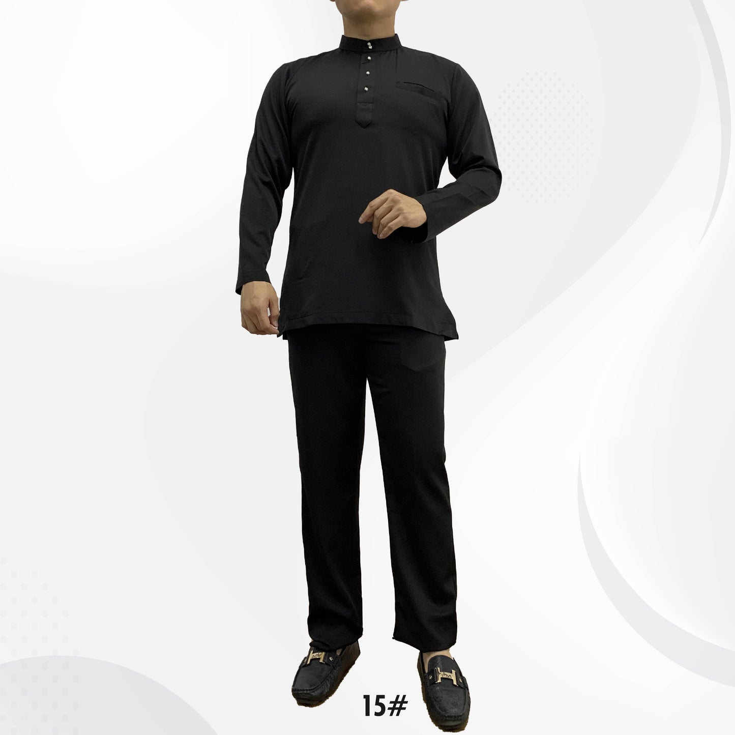 Bentop Baju Melayu Dewasa Pocket #08-#15 Series Cotton Drill Modern Fit  - Ready Stock Malaysia