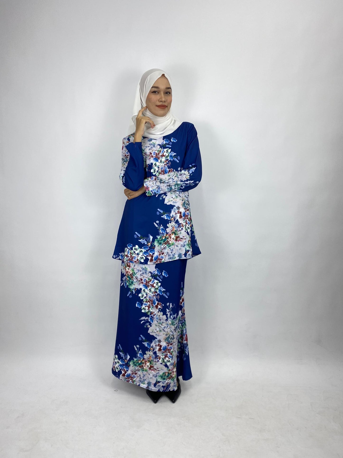 Bentop Baju Kurung Dewasa Modern Fit Series Set [2] Satin Fabric Wanita Family set 1