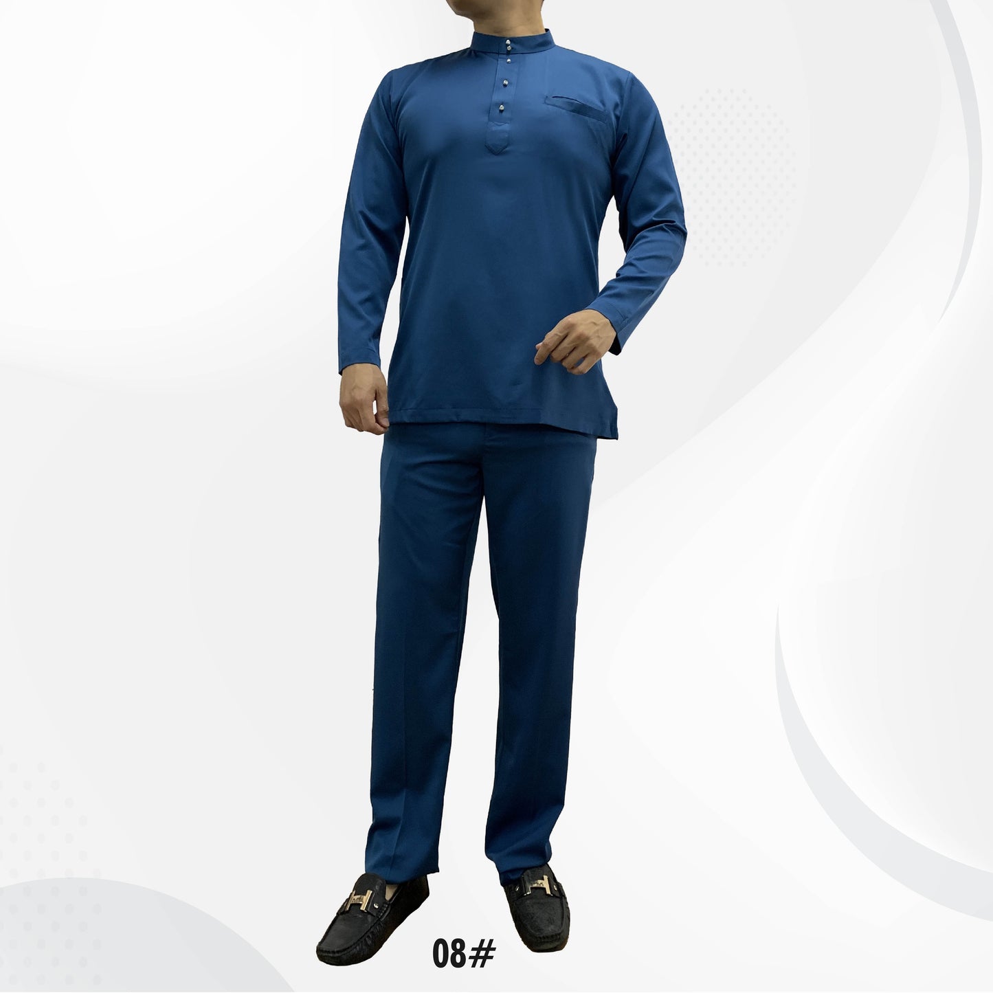 Bentop Baju Melayu Dewasa Pocket #08-#15 Series Cotton Drill Modern Fit  - Ready Stock Malaysia