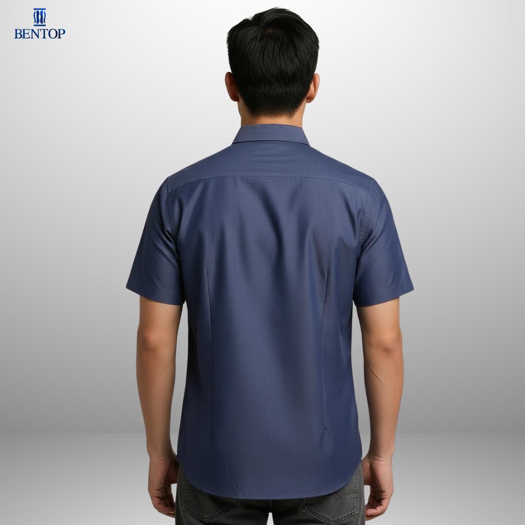 Timeless Style: Bentop Slim Fit Plain Short Sleeve Shirt