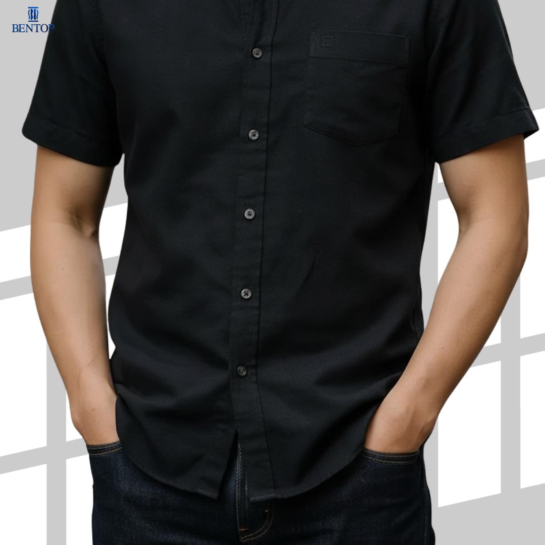 BENTOP Shirt Short Sleeve Slim Fit Oxford