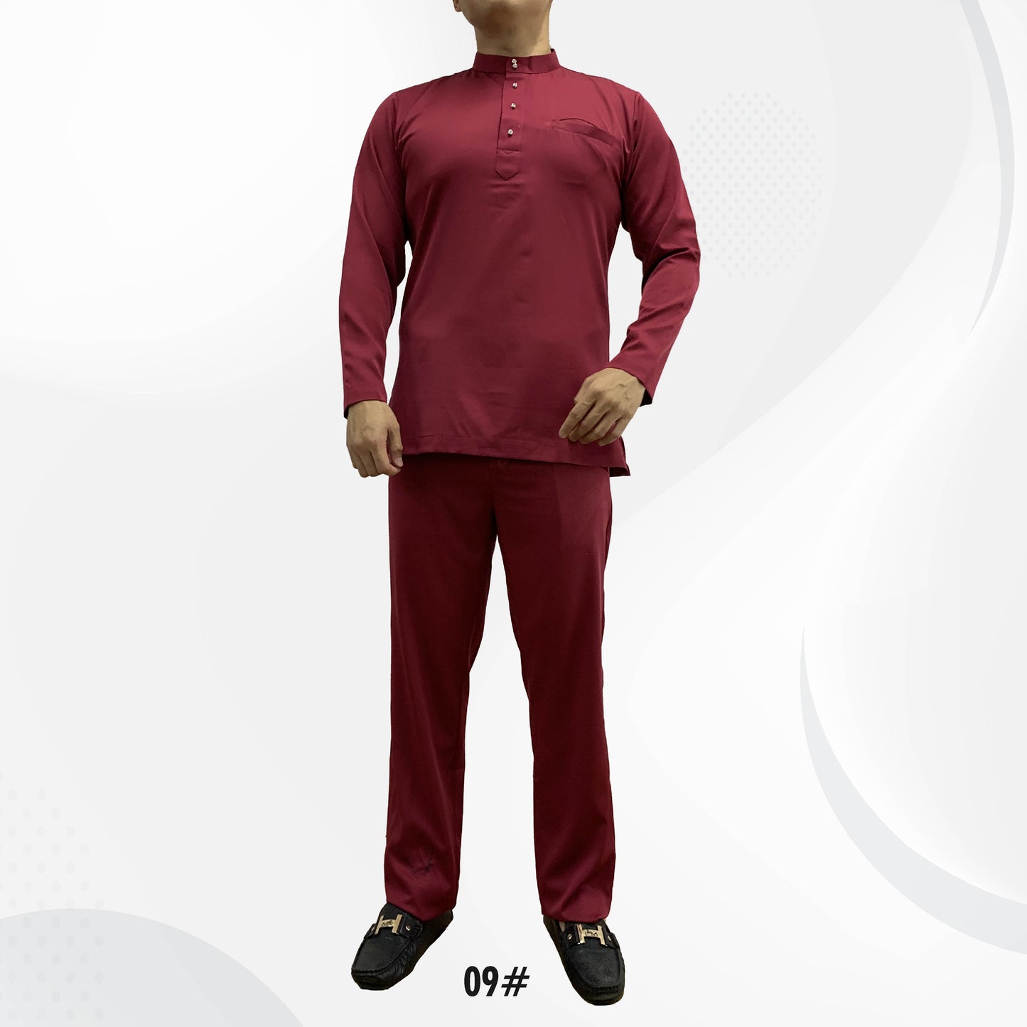 Bentop Baju Melayu Dewasa Pocket #08-#15 Series Cotton Drill Modern Fit  - Ready Stock Malaysia
