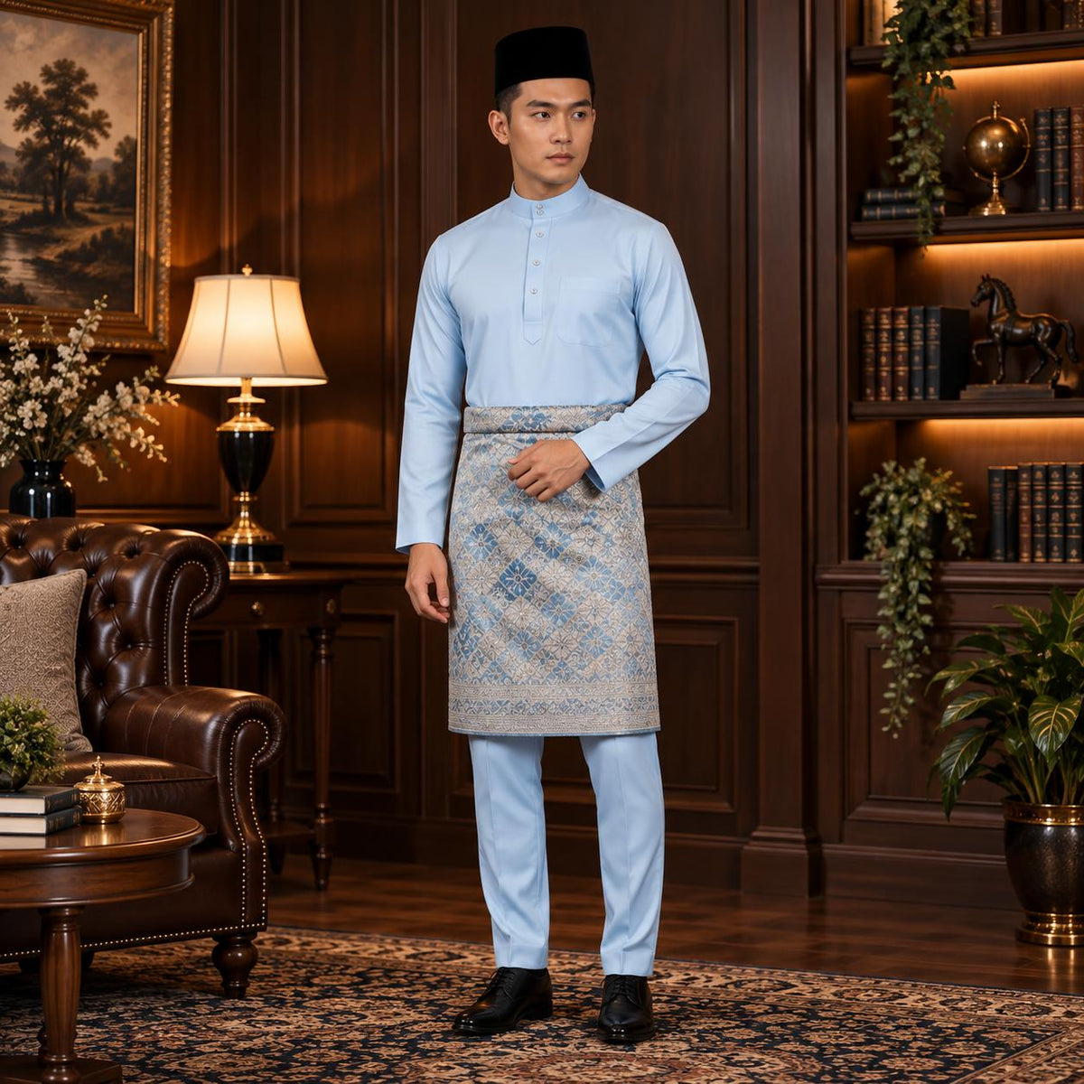 (NEW RELEASE) [CottonFlex-SoftStretch] Bentop BajuMelayu Modern Fit Dewasa - 1-12 Colour BM240 Kurta