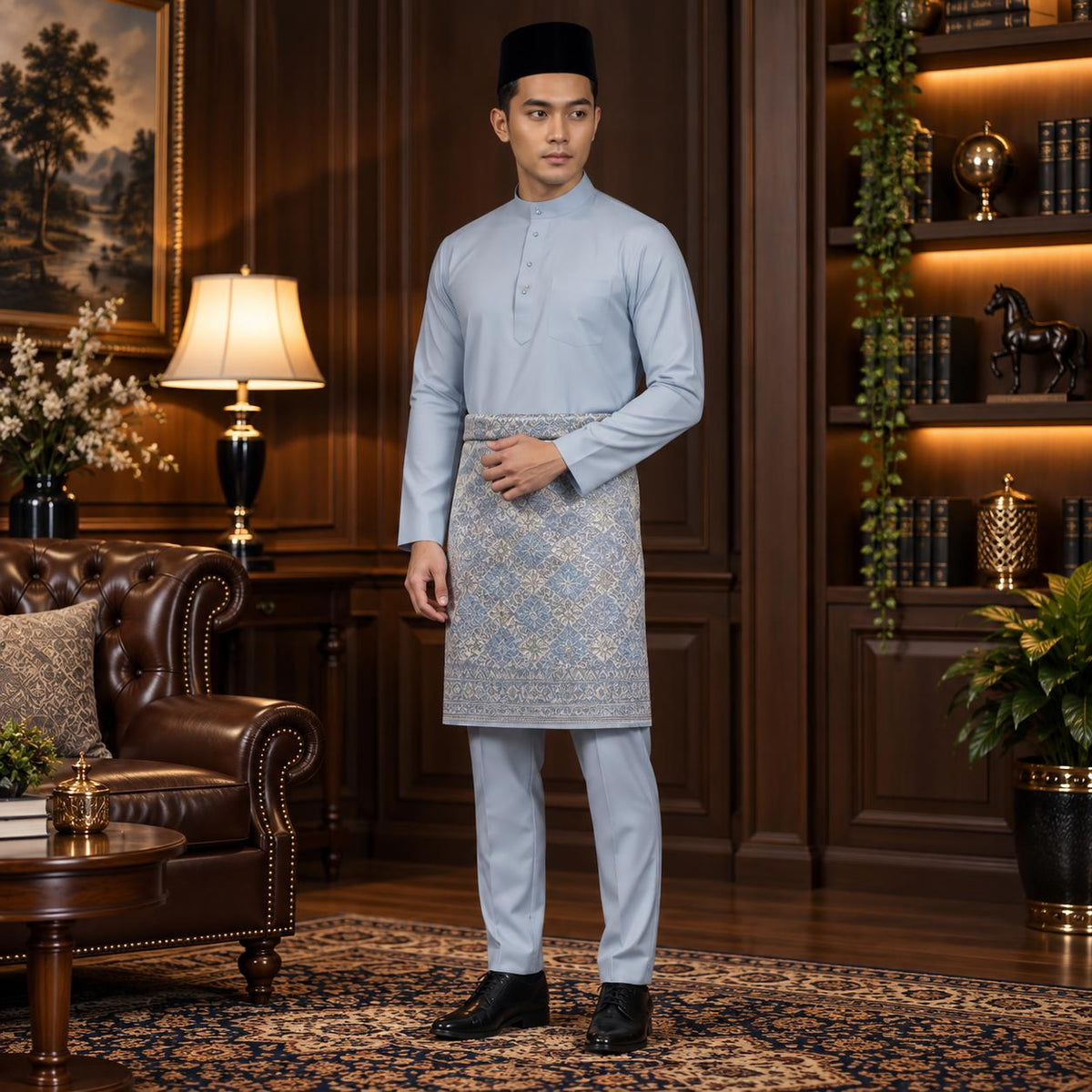 (NEW RELEASE) [CottonFlex-SoftStretch] Bentop BajuMelayu Modern Fit Dewasa - 1-12 Colour BM240 Kurta
